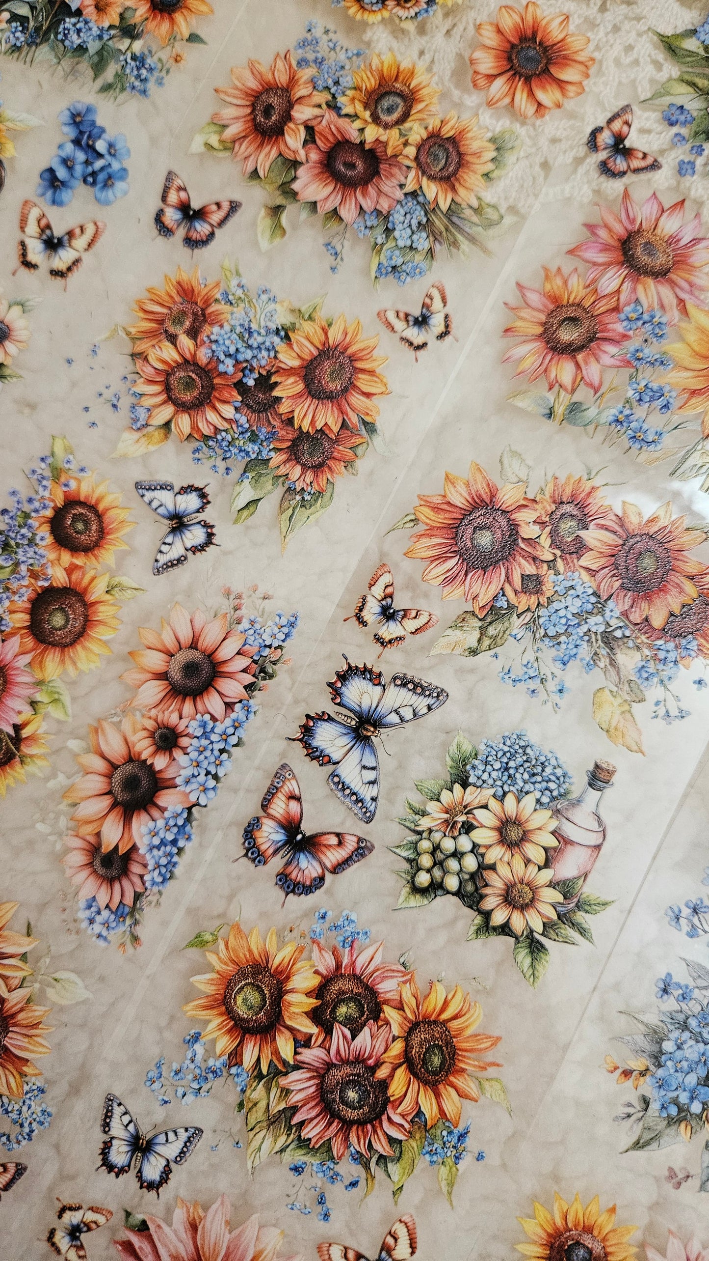 Sun-kissed Blooms, Crystal Ink, PET TAPE, 7 cm wide