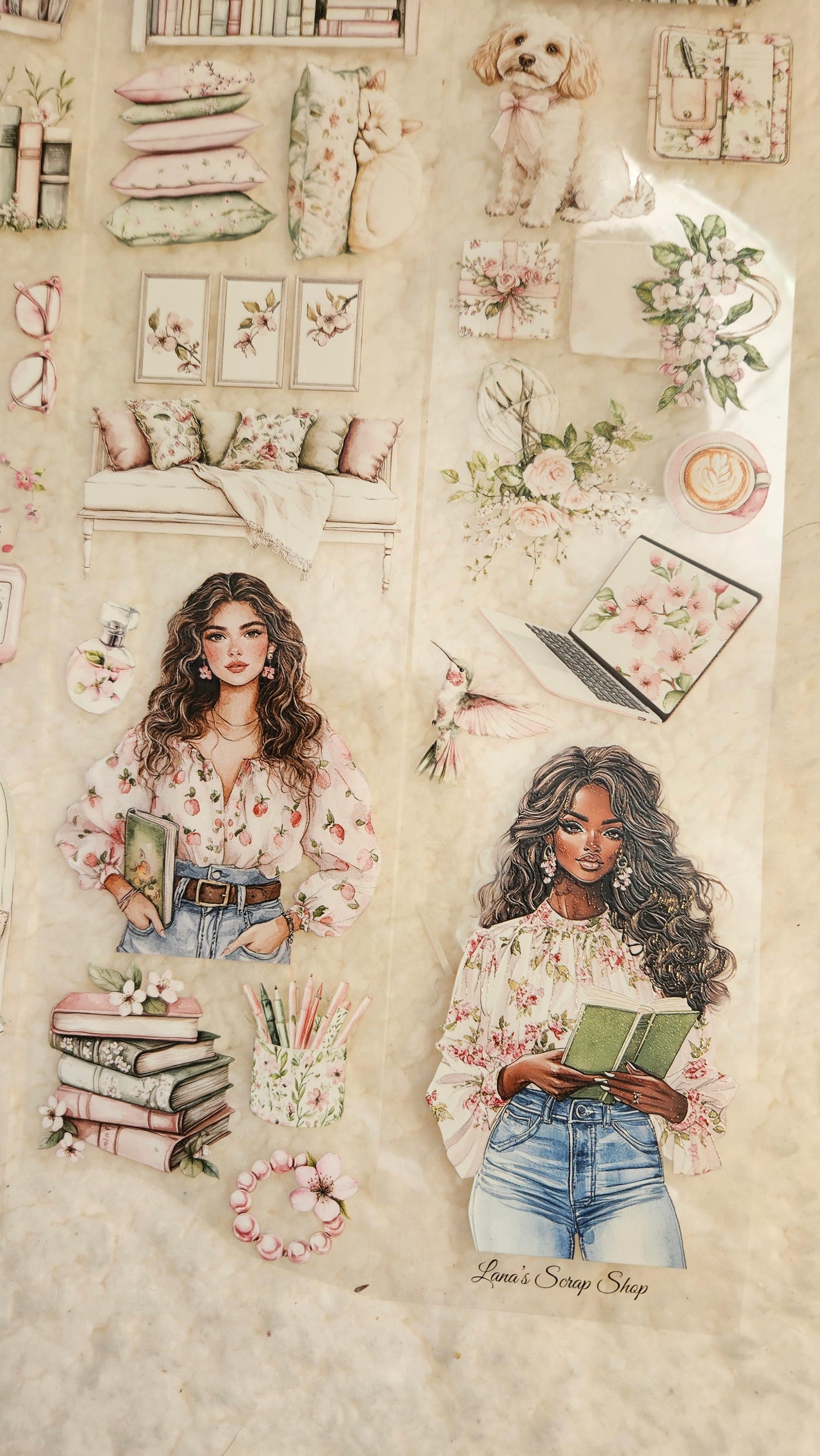 Cherry Blossom Planner, Crystal Ink, PET TAPE, 7 cm wide