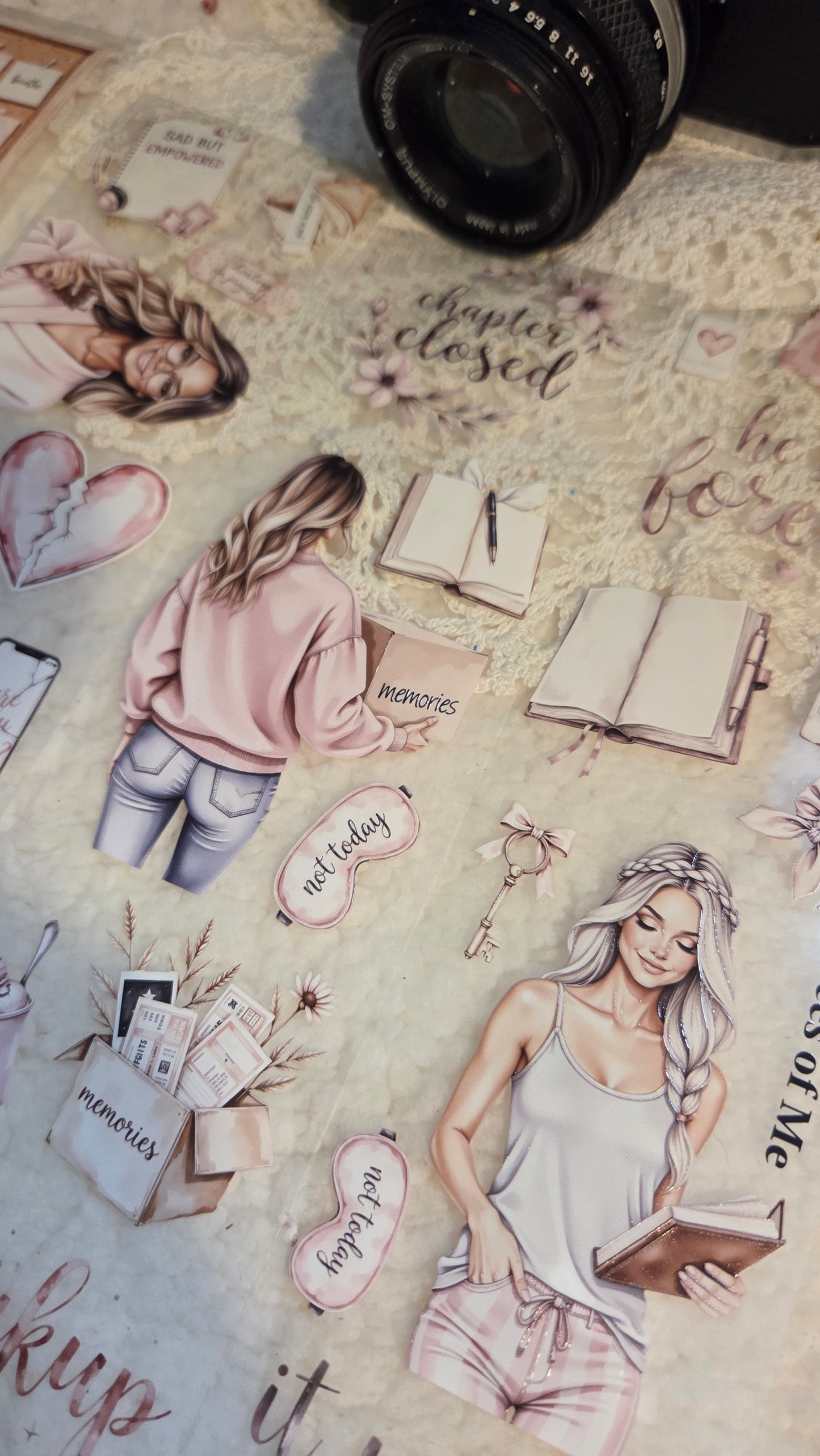 A Quiet Goodbye, Crystal Ink, PET TAPE, 7 cm wide