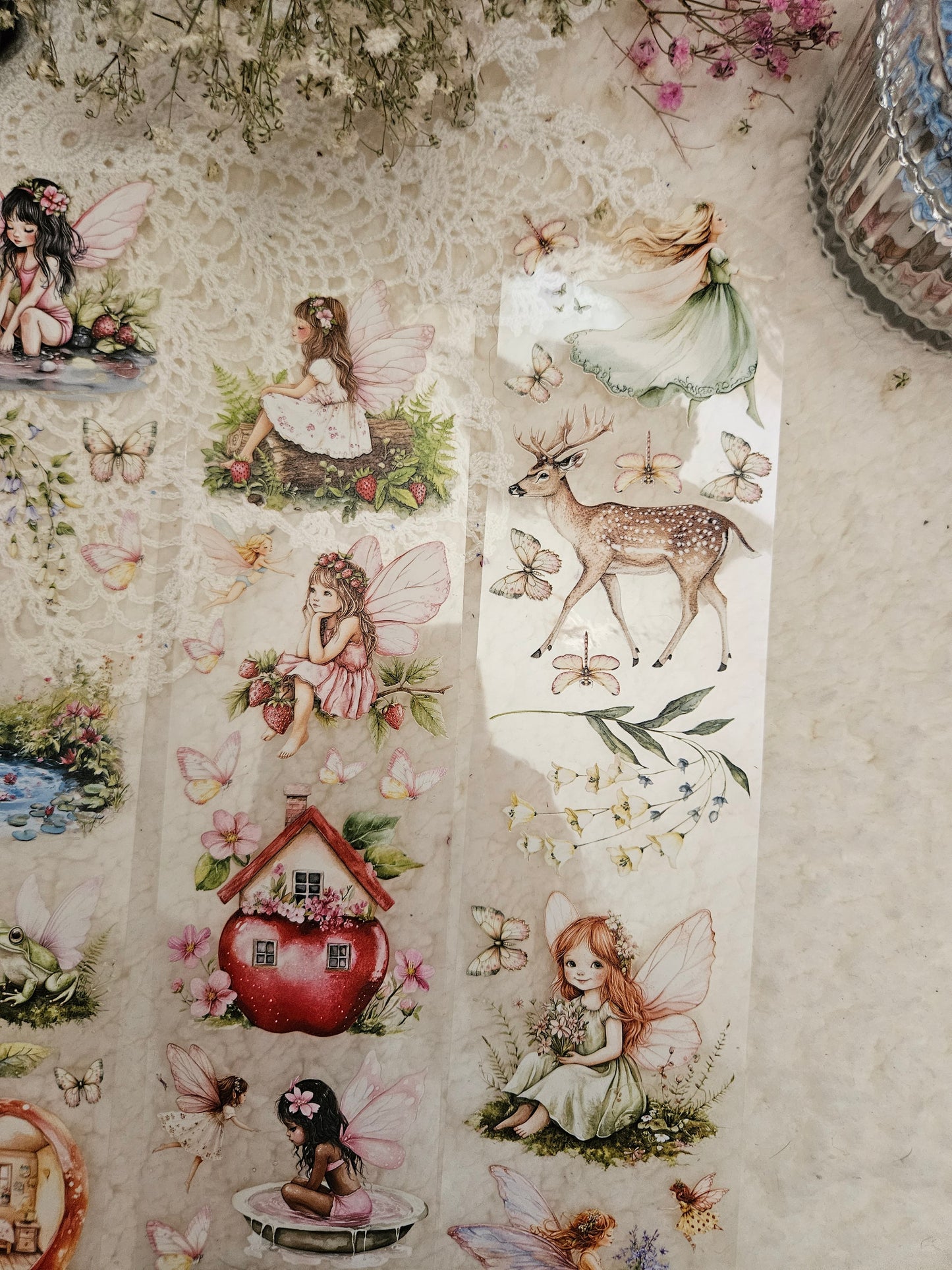Summer Fairies, Crystal Ink, PET TAPE, 7 cm wide