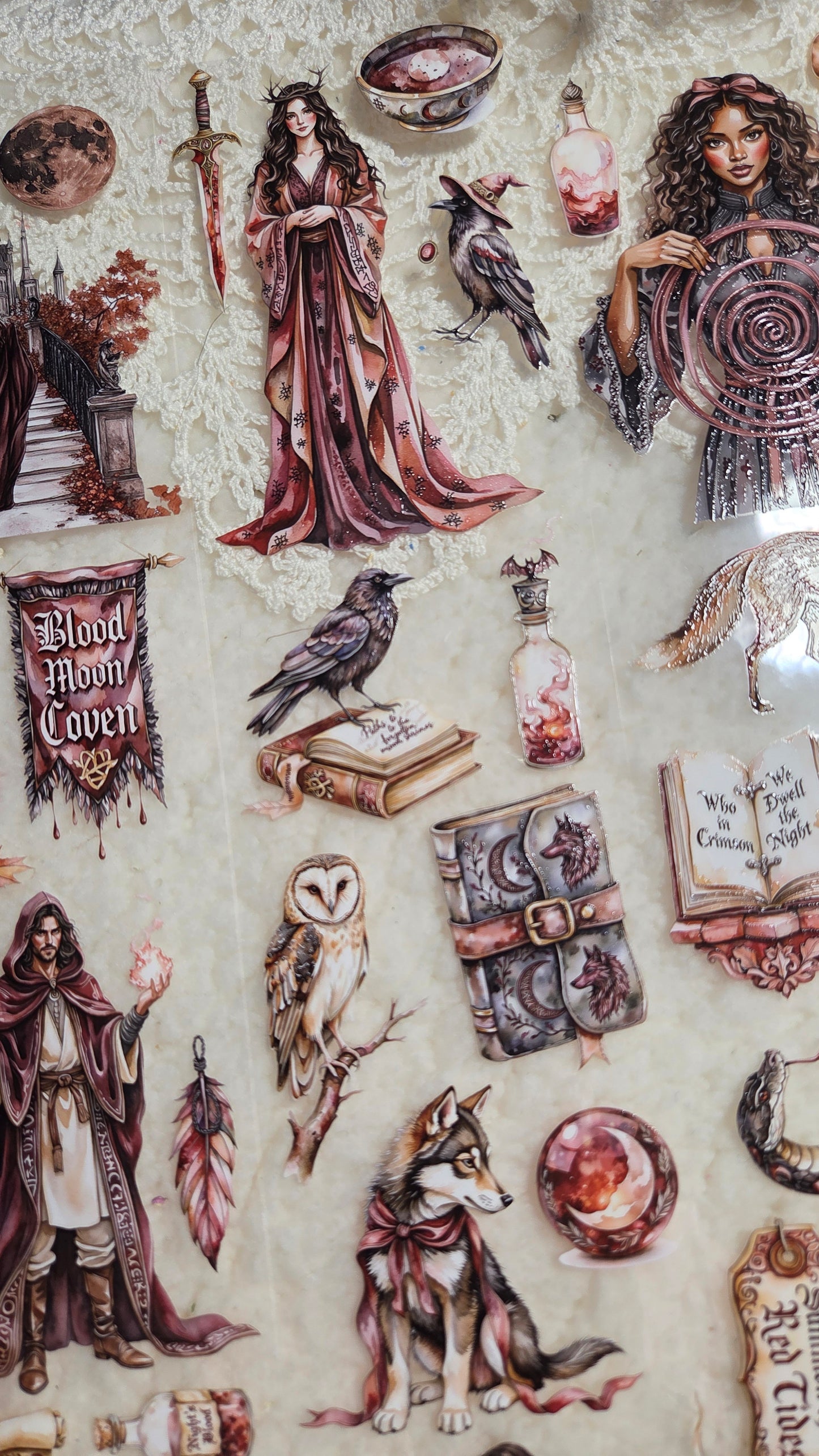 Blood Moon's Coven, Crystal Ink, PET TAPE, 7 cm wide