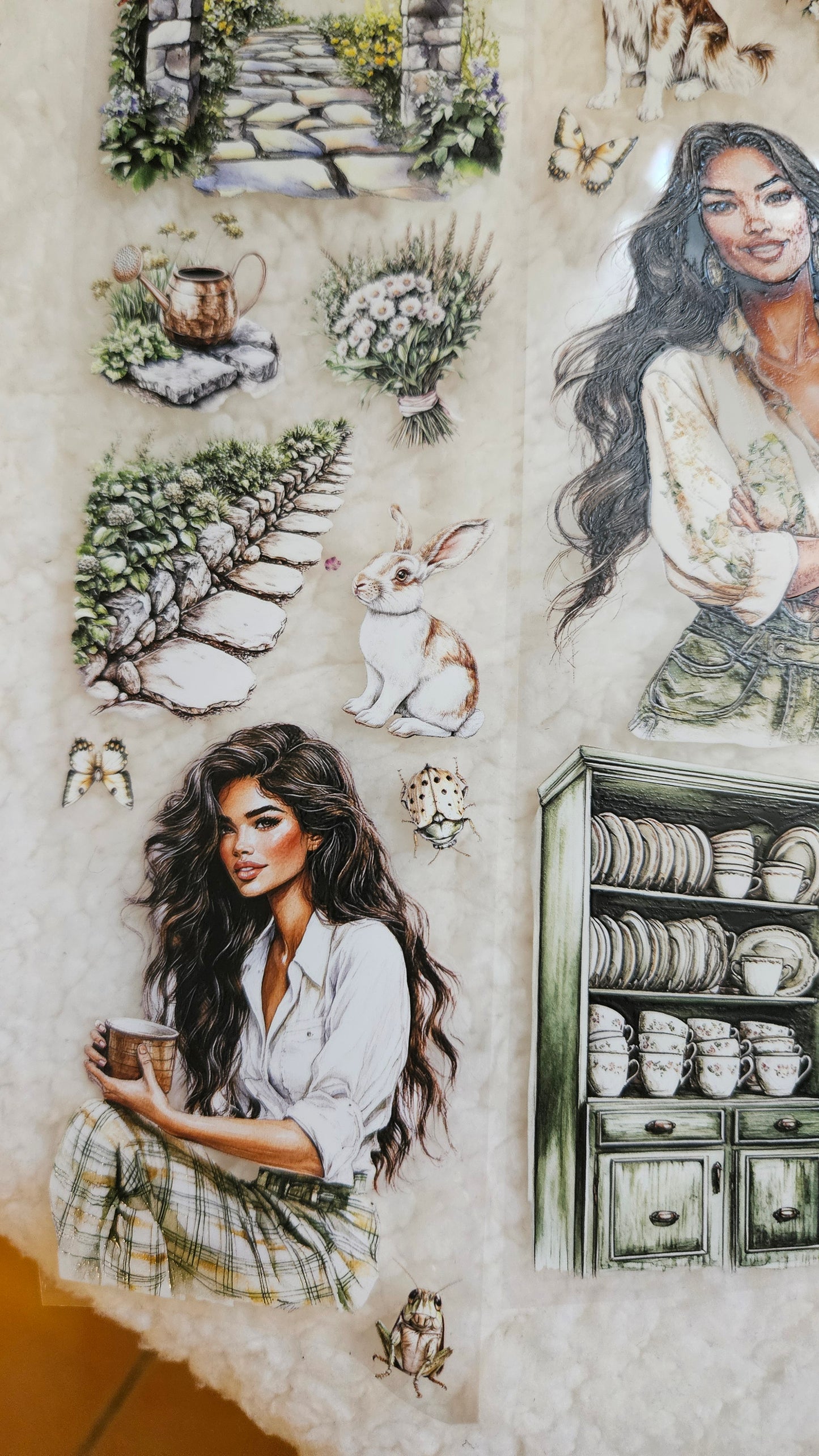 Cottage Life, Crystal Ink, PET TAPE, 7 cm wide