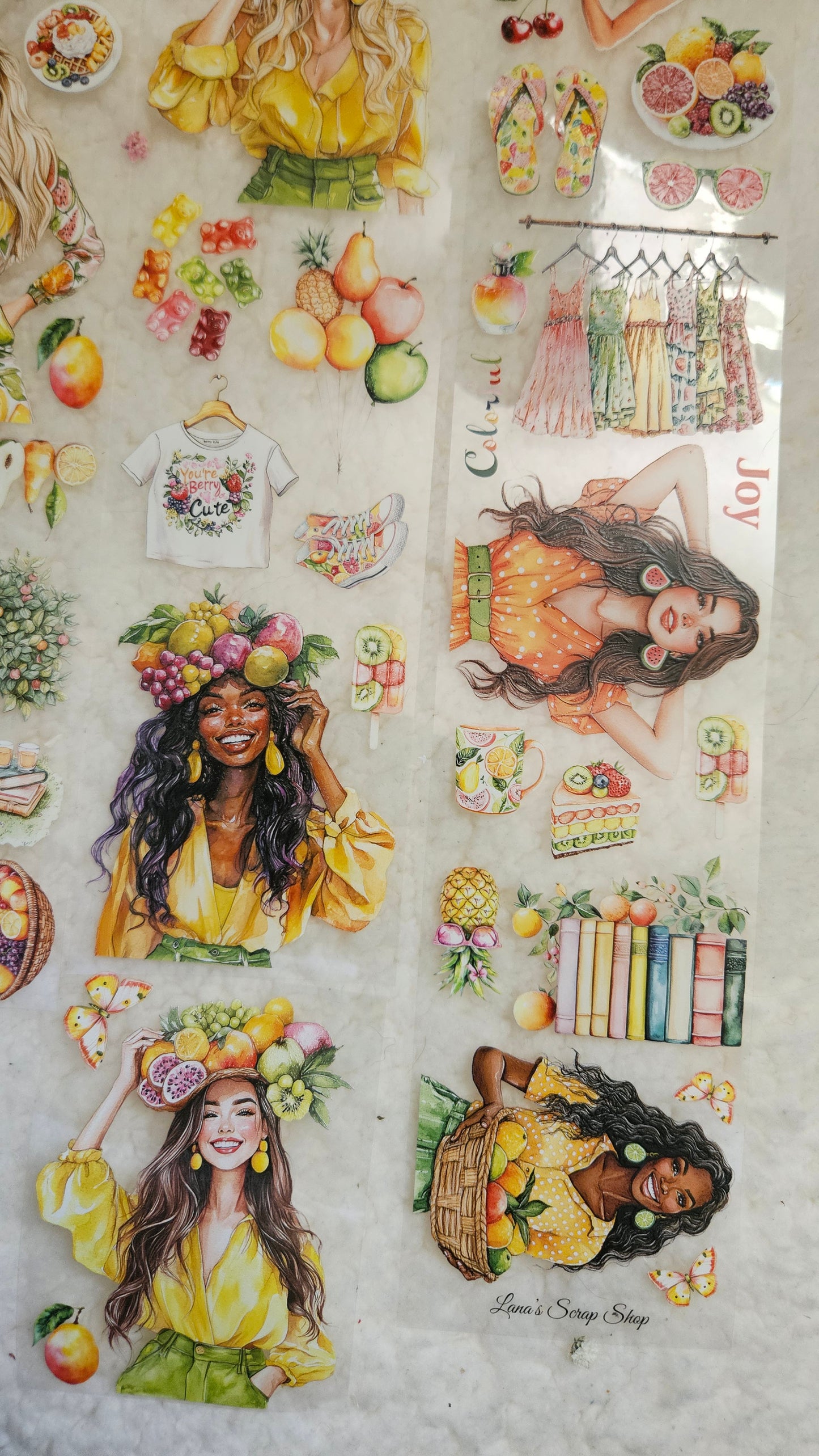 Fruity Summer, Crystal Ink, PET TAPE, 7 cm wide