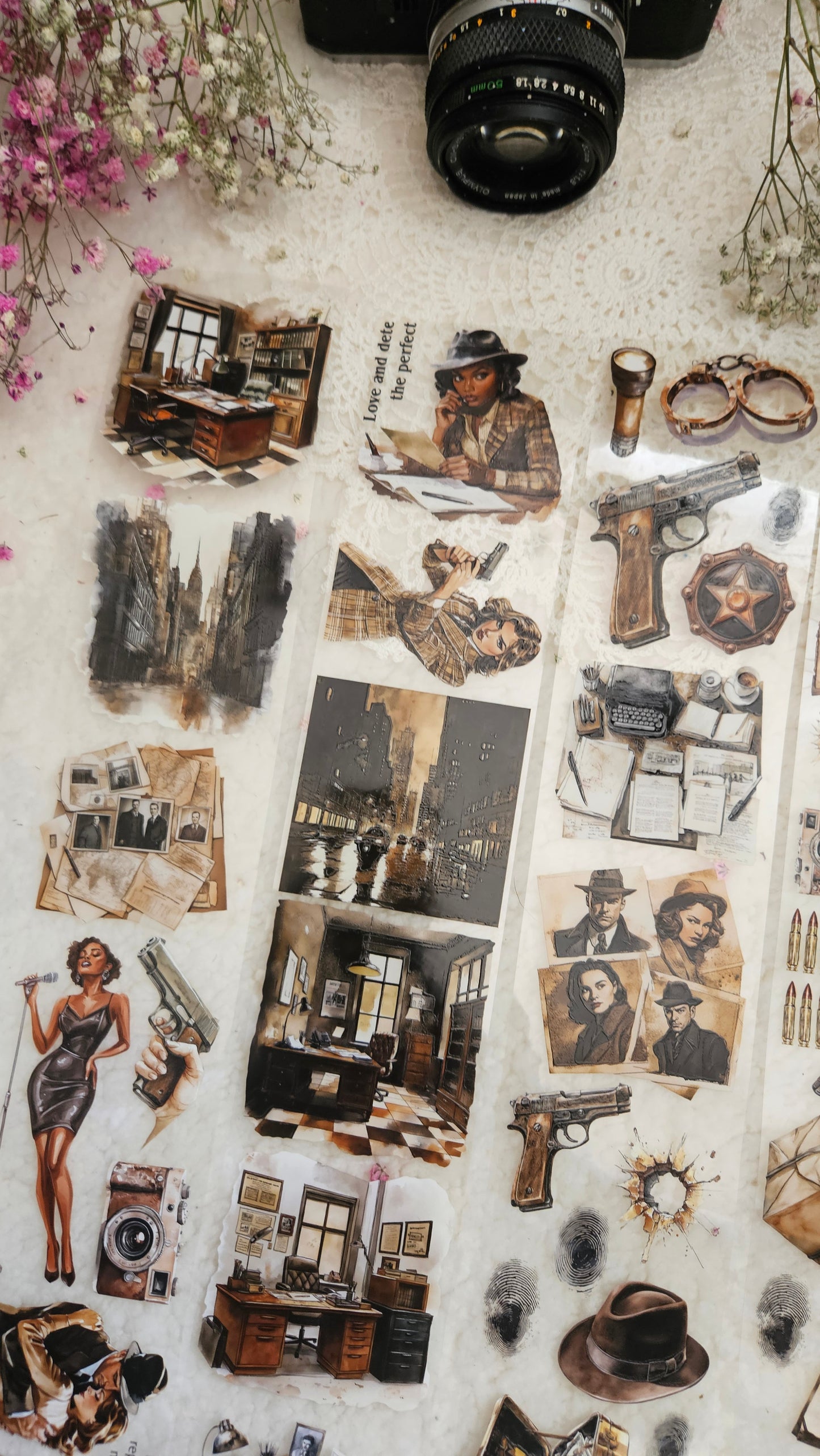 Detective Story, Crystal Ink, PET TAPE, 7 wide