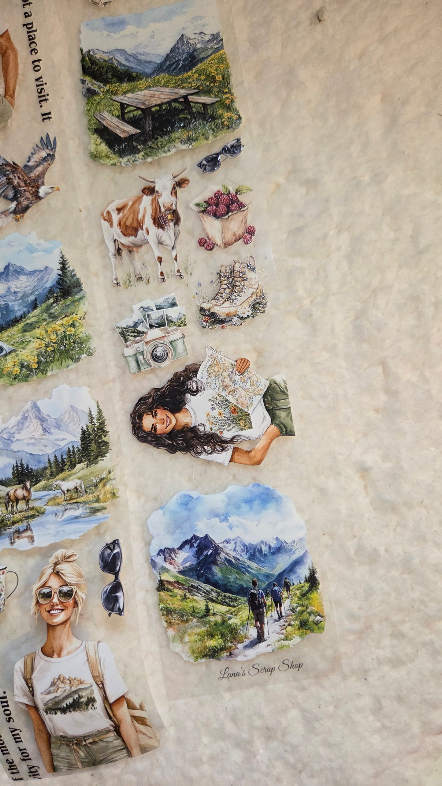 Summer Hiking, Crystal Ink, PET TAPE, 7 cm wide