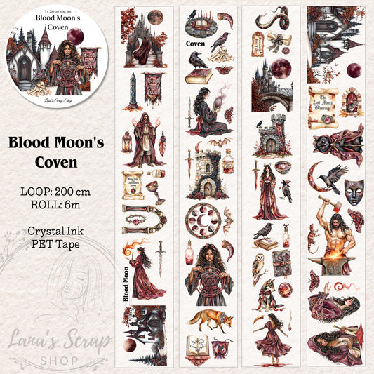 Blood Moon's Coven, Crystal Ink, PET TAPE, 7 cm wide