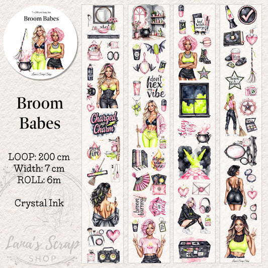 Broom Babes - PET Tape | Scrapbooking & Journaling