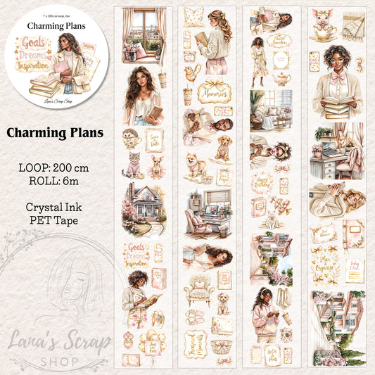 Charming Plans, Crystal Ink, PET TAPE, 7 cm wide