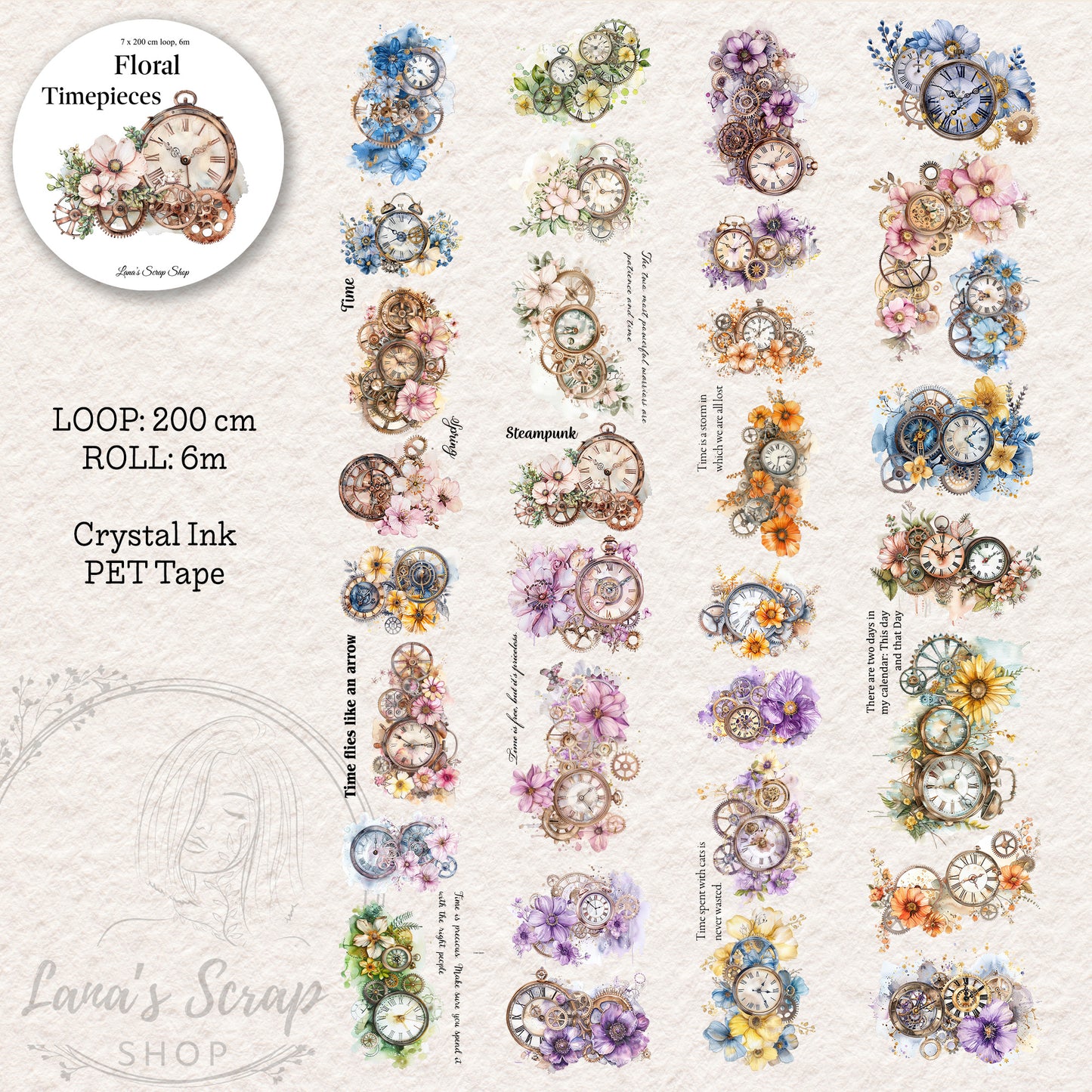Floral Timepieces - PET Tape