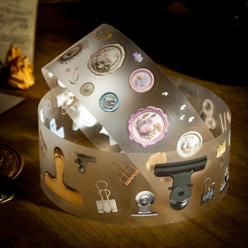 Matte PET Sticker Tape – Vintage Tools (40mm × 2m)