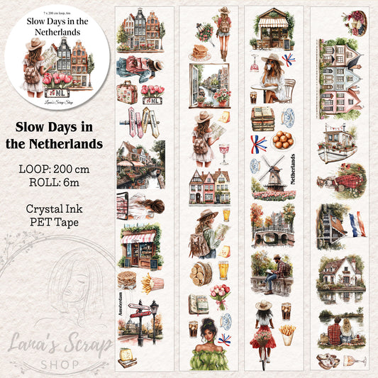 Slow Days in the Netherlands, Crystal Ink, PET TAPE, 7 cm wide