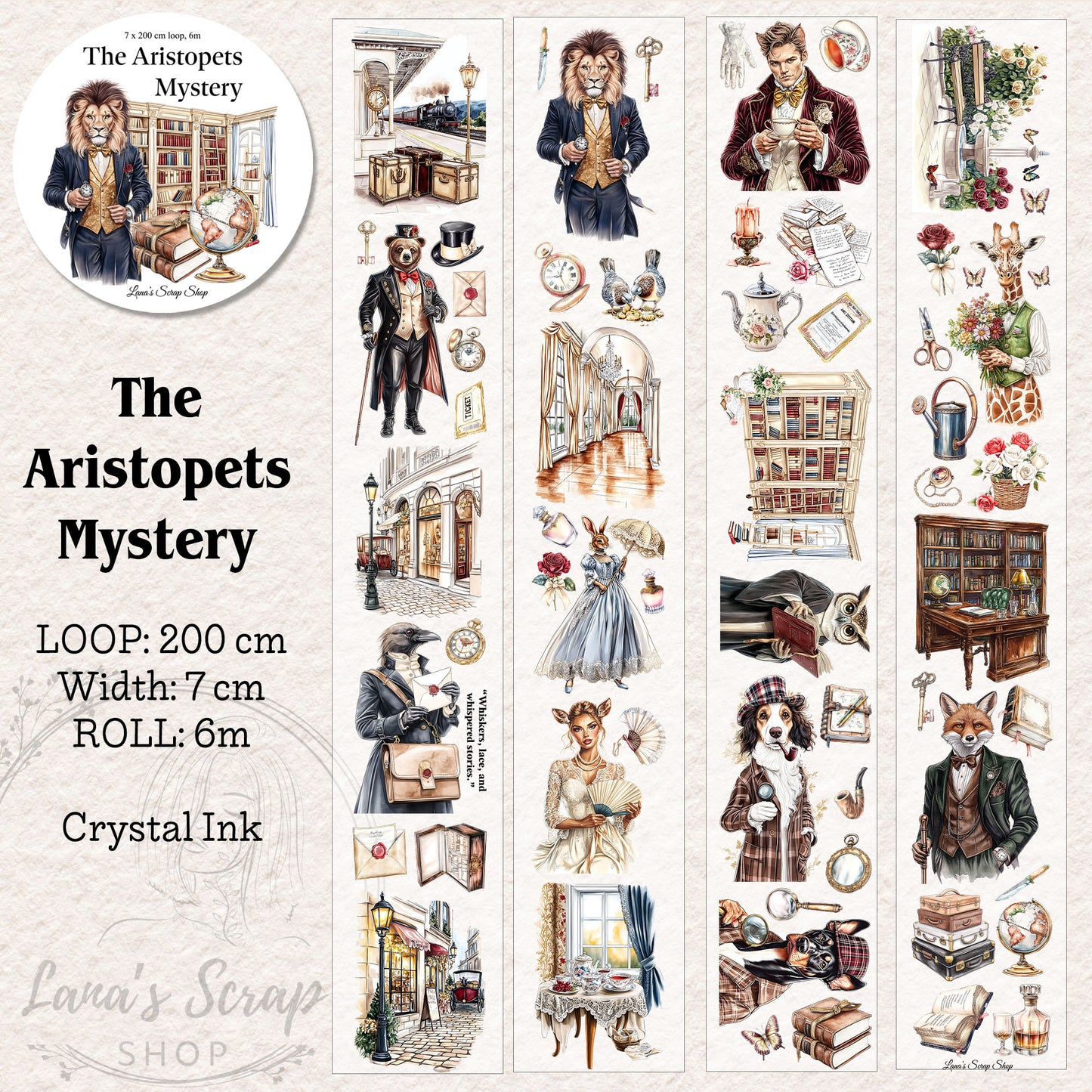 The Aristopets Mystery, Crystal Ink, PET TAPE, 7 cm wide