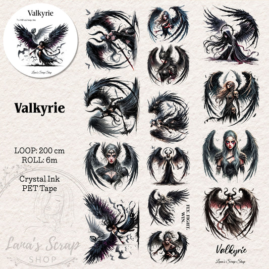 Valkyrie, PET TAPE,  LOOP, Crystal Ink, 7cm wide