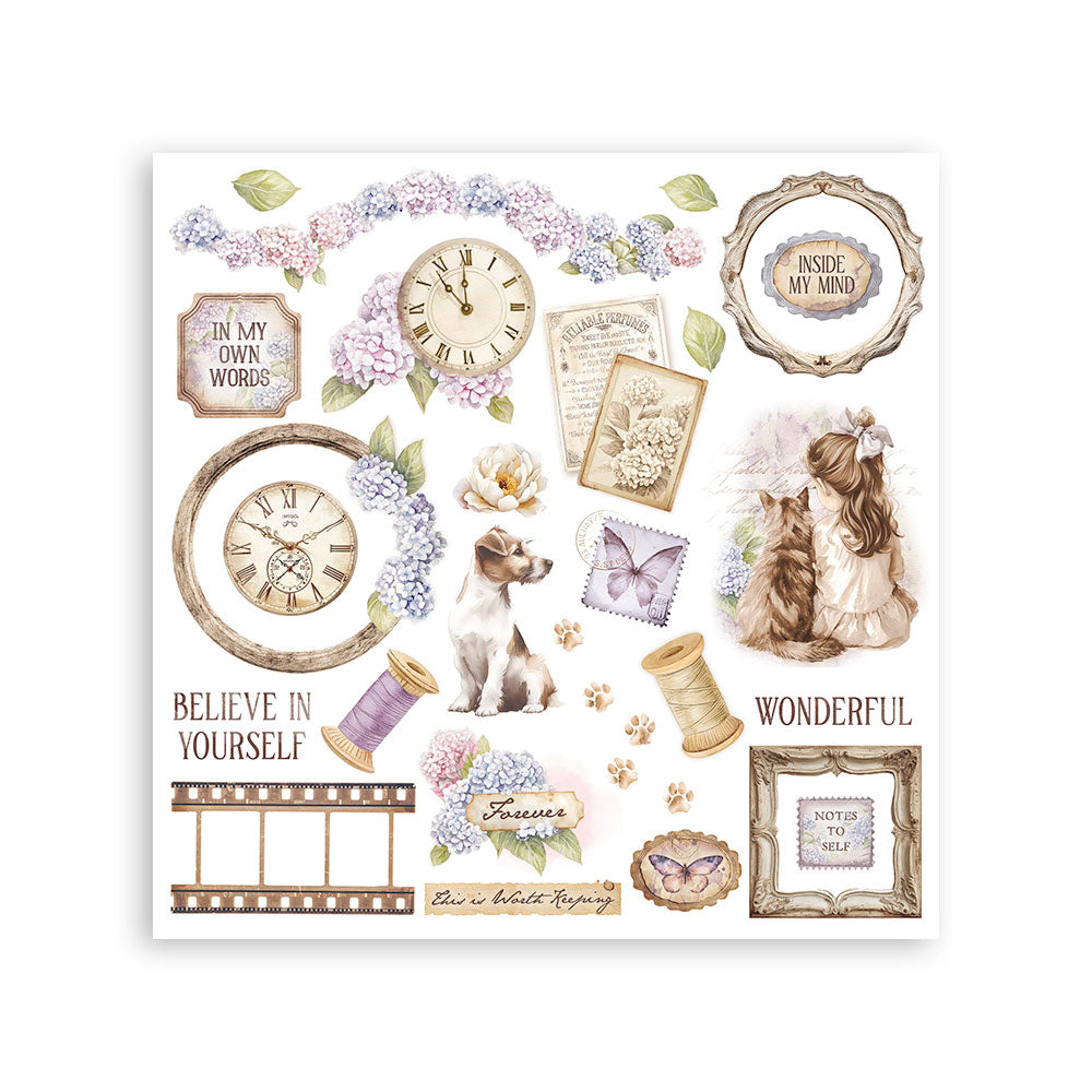 Stamperia Rub on kit - 6 pages - Quiet Days