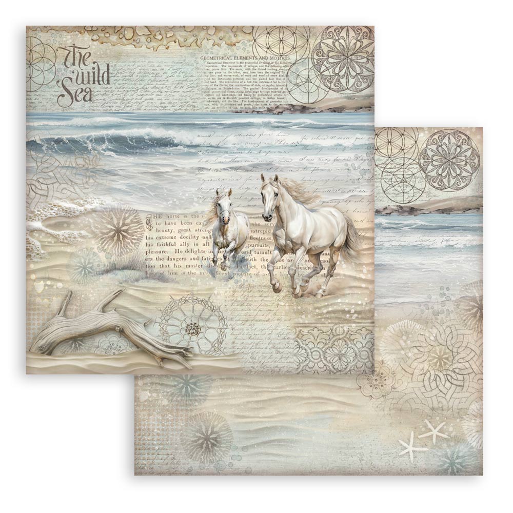 Scrapbooking Small Pad 10 sheets - 20,3X20,3 cm  - Silent Sea