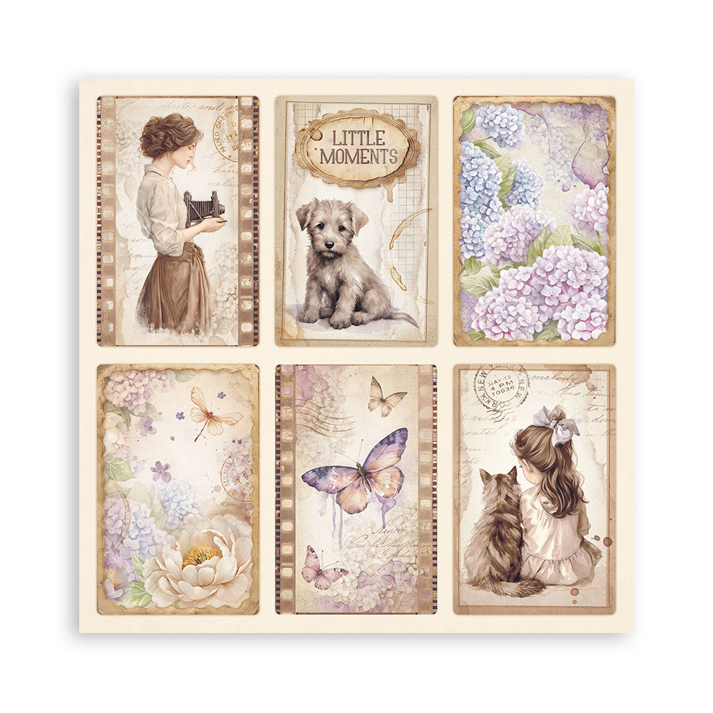 Scrapbooking Pad 22 sheets cm 20,3X20,3 (8"X8") Single Face - Quiet Days