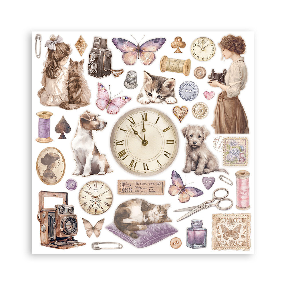 Scrapbooking Pad 22 sheets cm 20,3X20,3 (8"X8") Single Face - Quiet Days