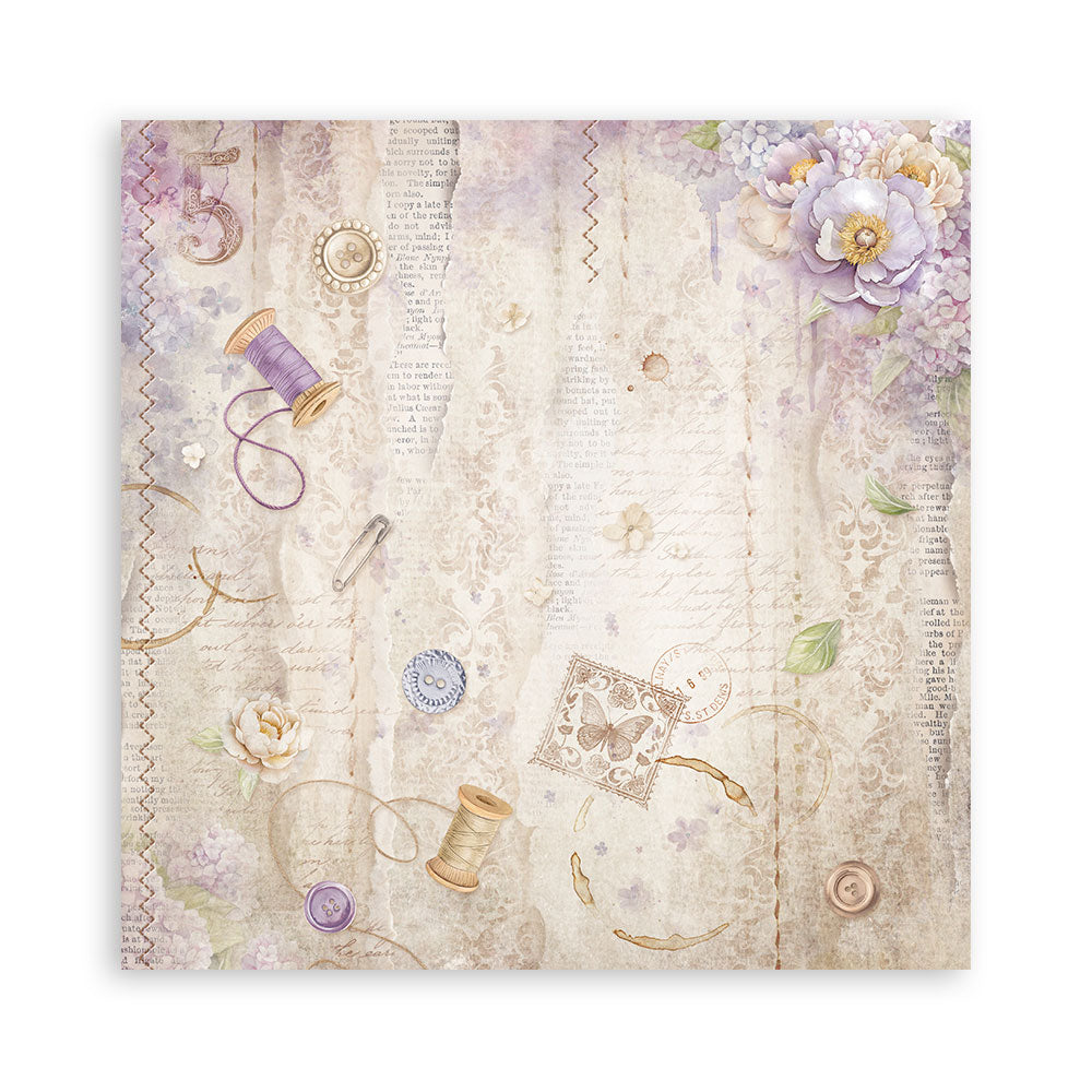 Scrapbooking Pad 22 sheets cm 20,3X20,3 (8"X8") Single Face - Quiet Days