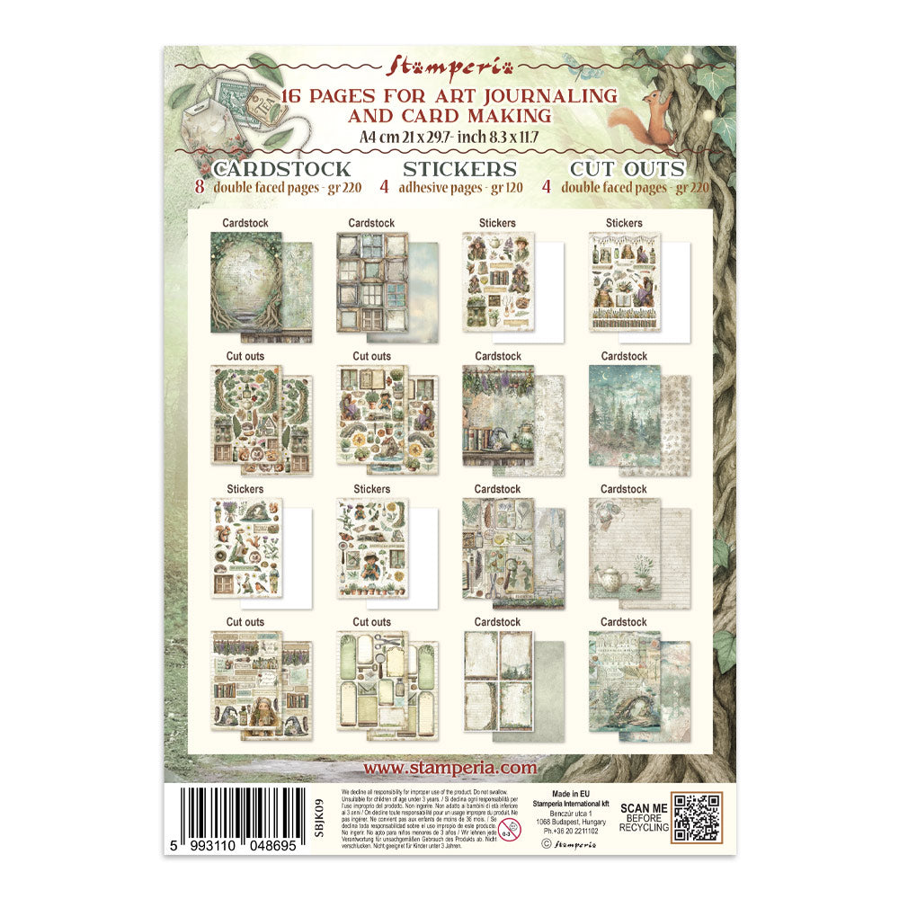 Junk journal stickers, cut-outs, backgrounds - Herbarium Silvae