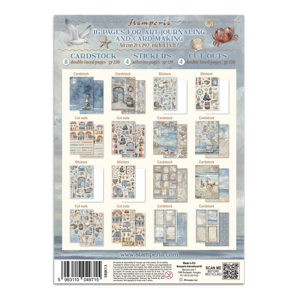 Junk journal stickers, cut-outs, backgrounds - Silent Sea