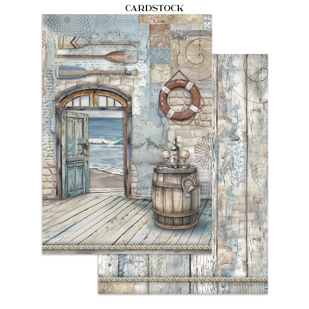 Junk journal stickers, cut-outs, backgrounds - Silent Sea
