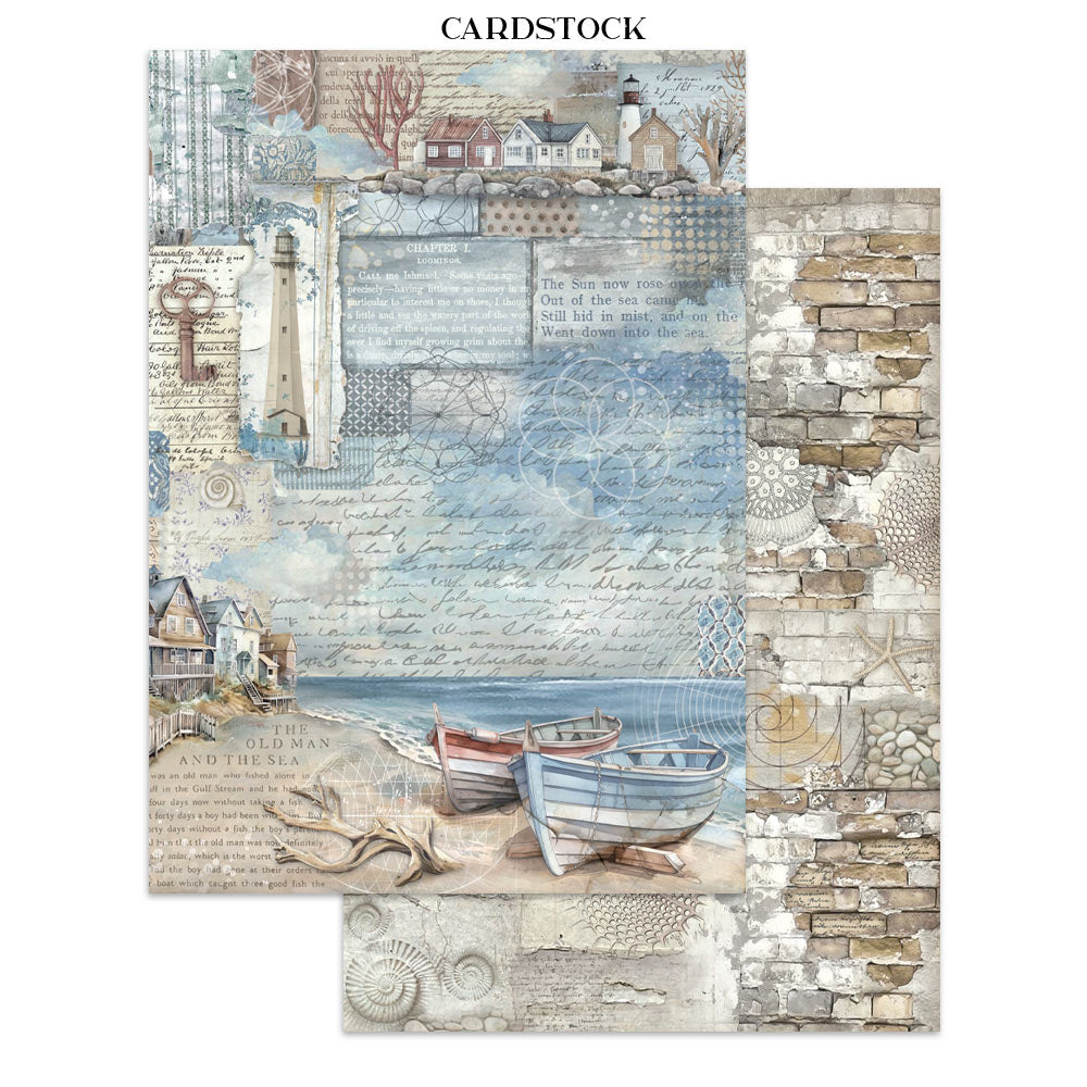 Junk journal stickers, cut-outs, backgrounds - Silent Sea