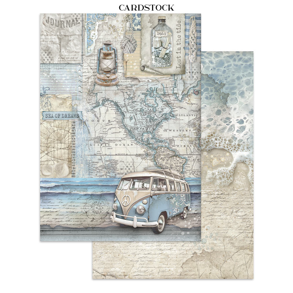 Junk journal stickers, cut-outs, backgrounds - Silent Sea