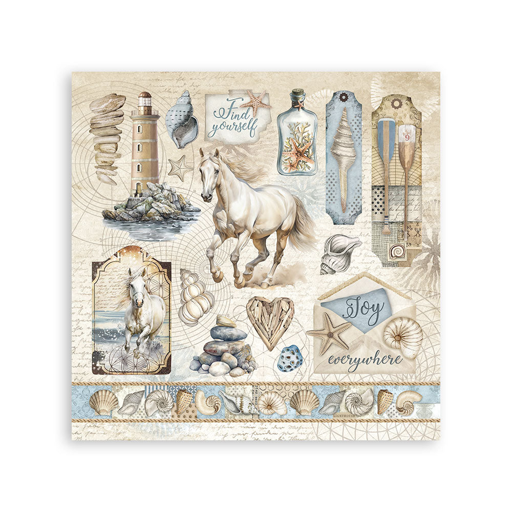 Stickers  165x165mm, 4 sheets - Silent Sea