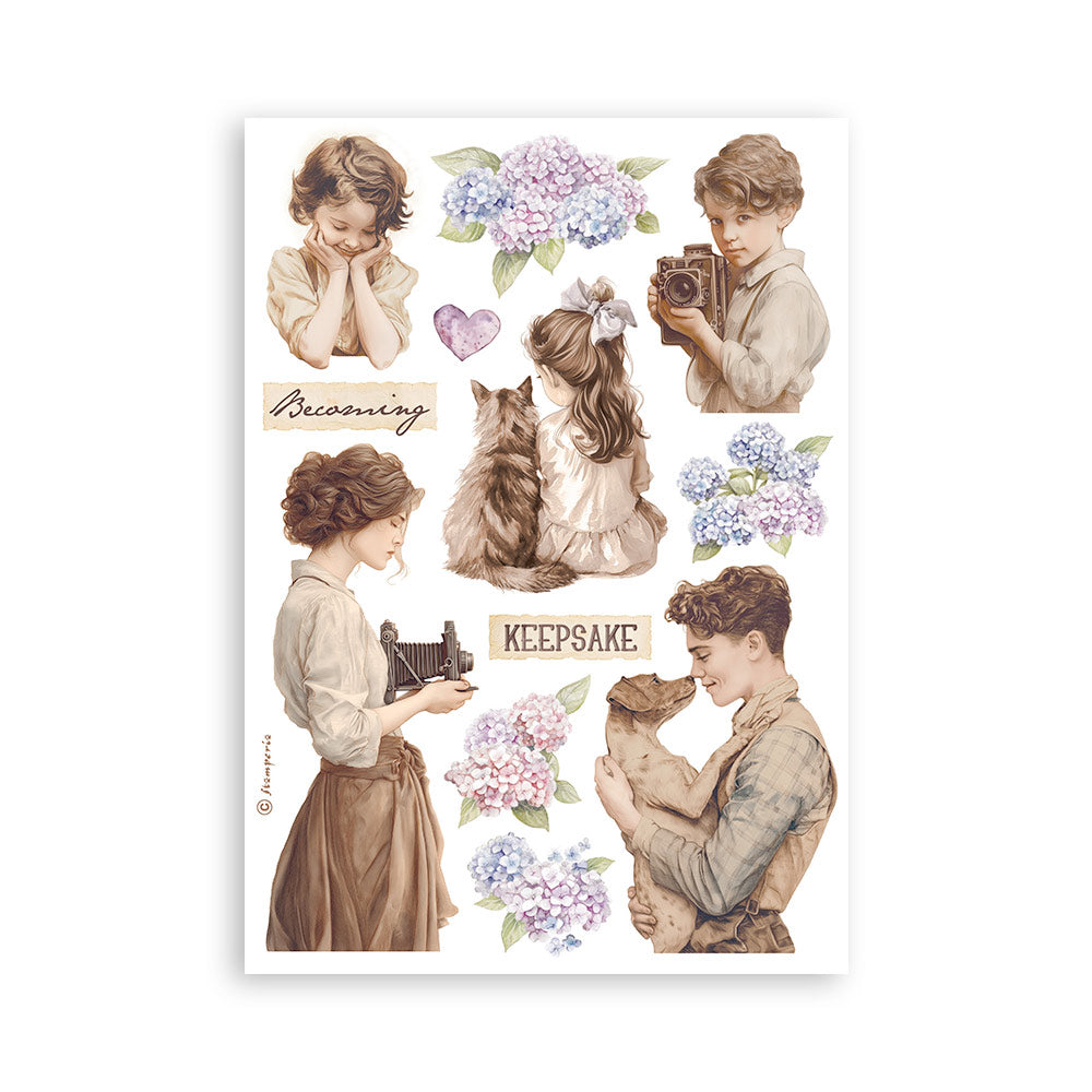 Washi pad 8 sheets A5 - Quiet Days