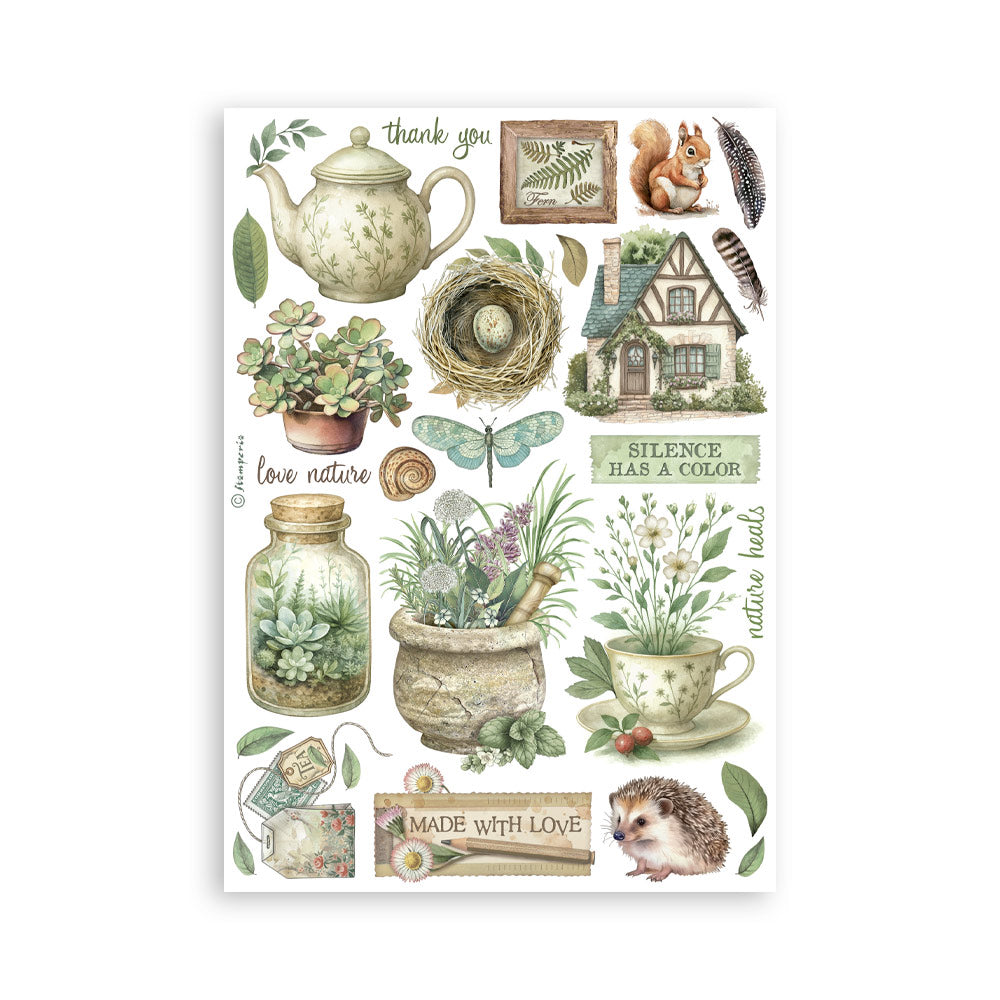 Washi pad 8 sheets A5 - Herbarium Silvae