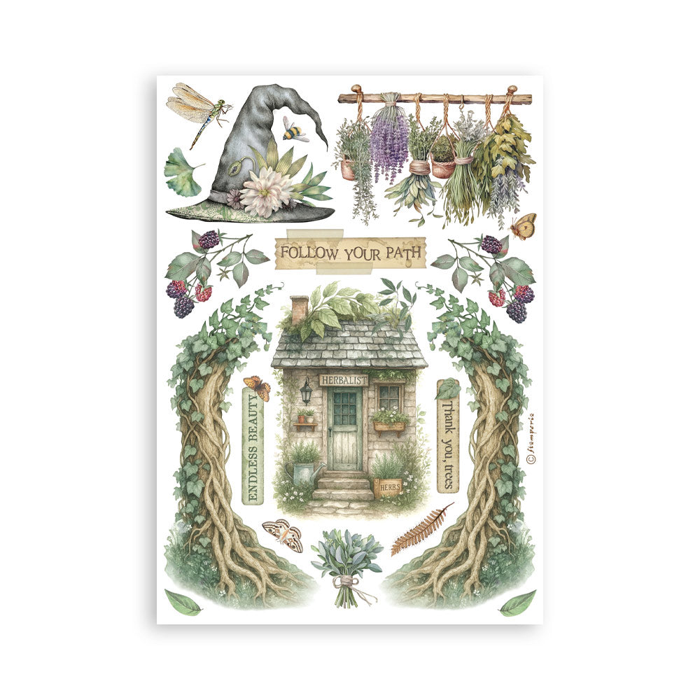 Washi pad 8 sheets A5 - Herbarium Silvae