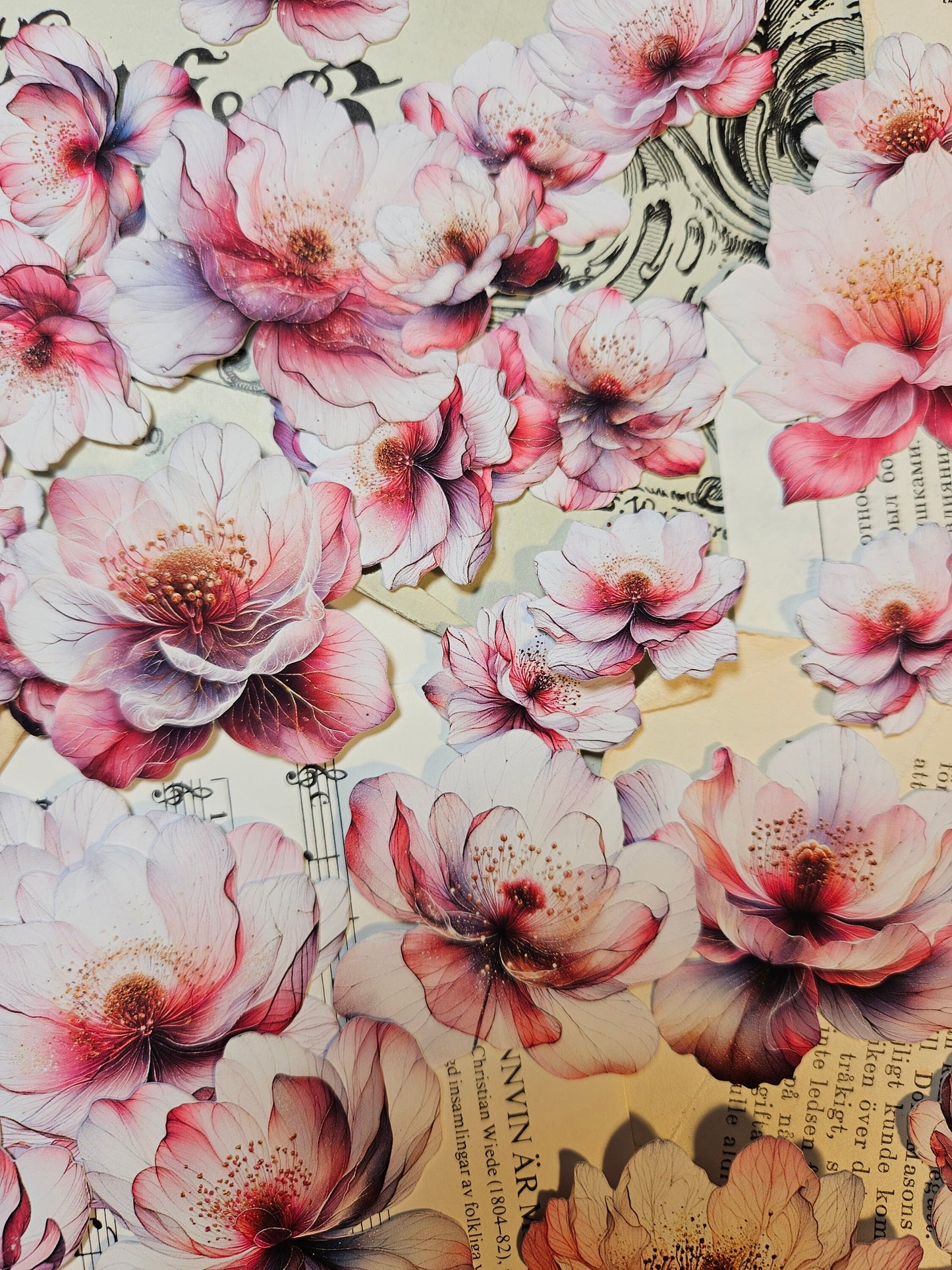 Big Flowers Cut Outs Pack of 54 stickers