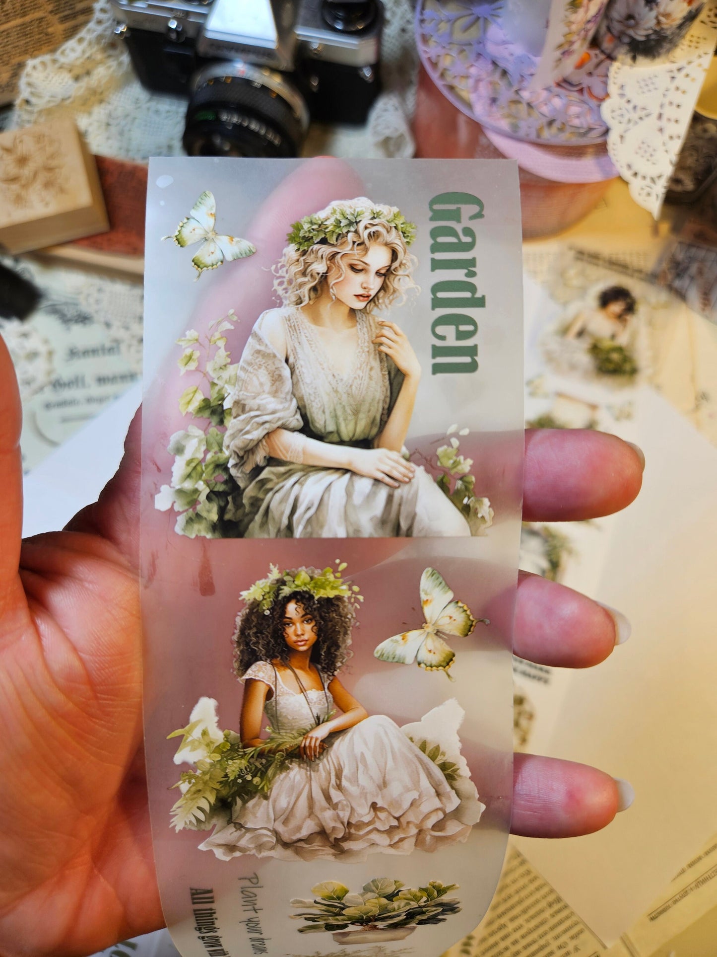 Vintage Plant Lover, PET TAPE, 7 cm wide