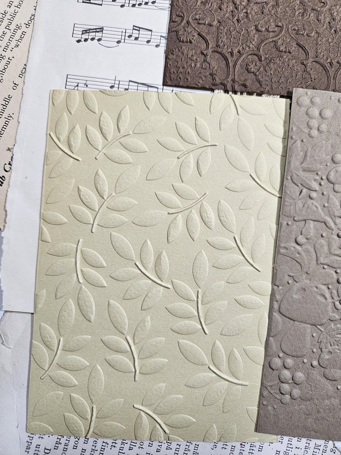 Autumn Embossed Paper 5pcs A6, 160-180g | Embossed Cardstock  Scrapbooking  Card Making  Art Journaling  Paper Craft  Junk Journal