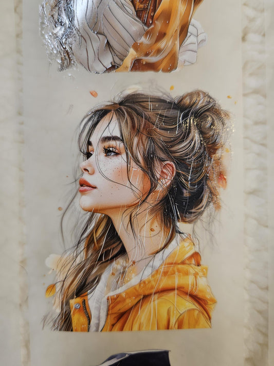 Rainy Days Girls, PET TAPE LOOP, Crystal Ink, 7cm