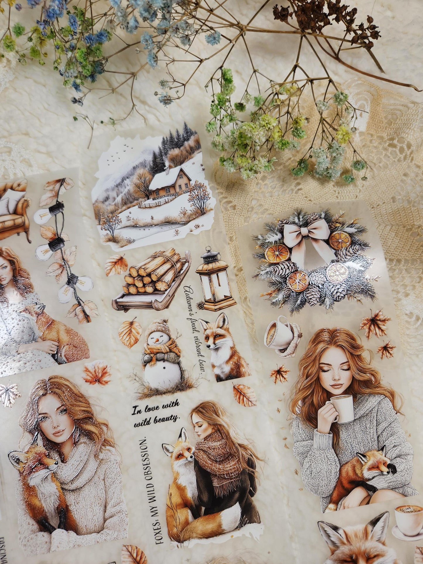 Foxy November, Crystal Ink, PET TAPE |  Scrapbooking  Card Making  Art Journaling  Paper Craft  Junk Journal