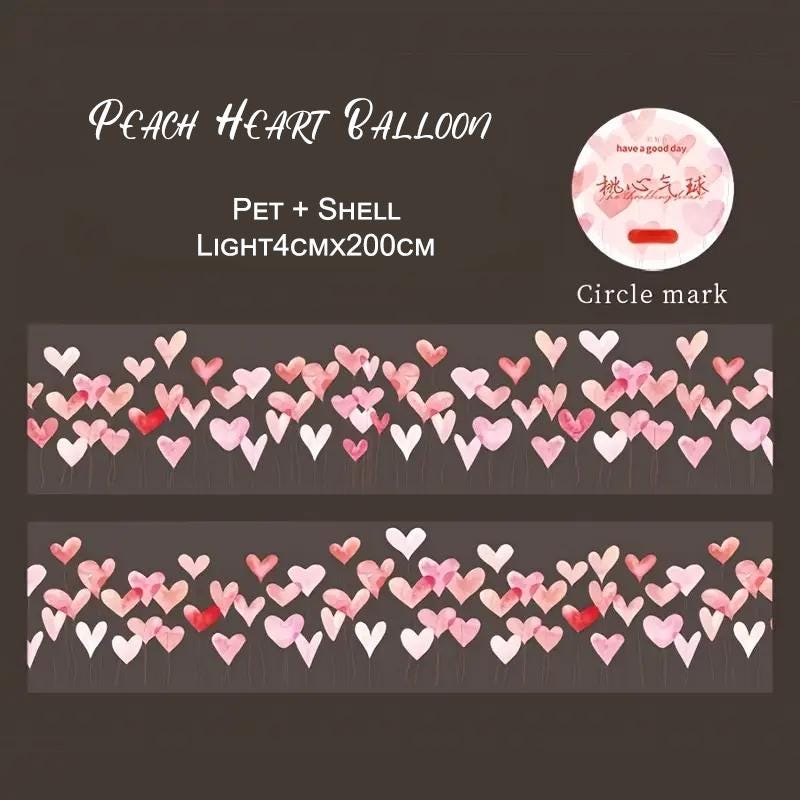 PET TAPE Throbbing Heart Serie, 4x200cm