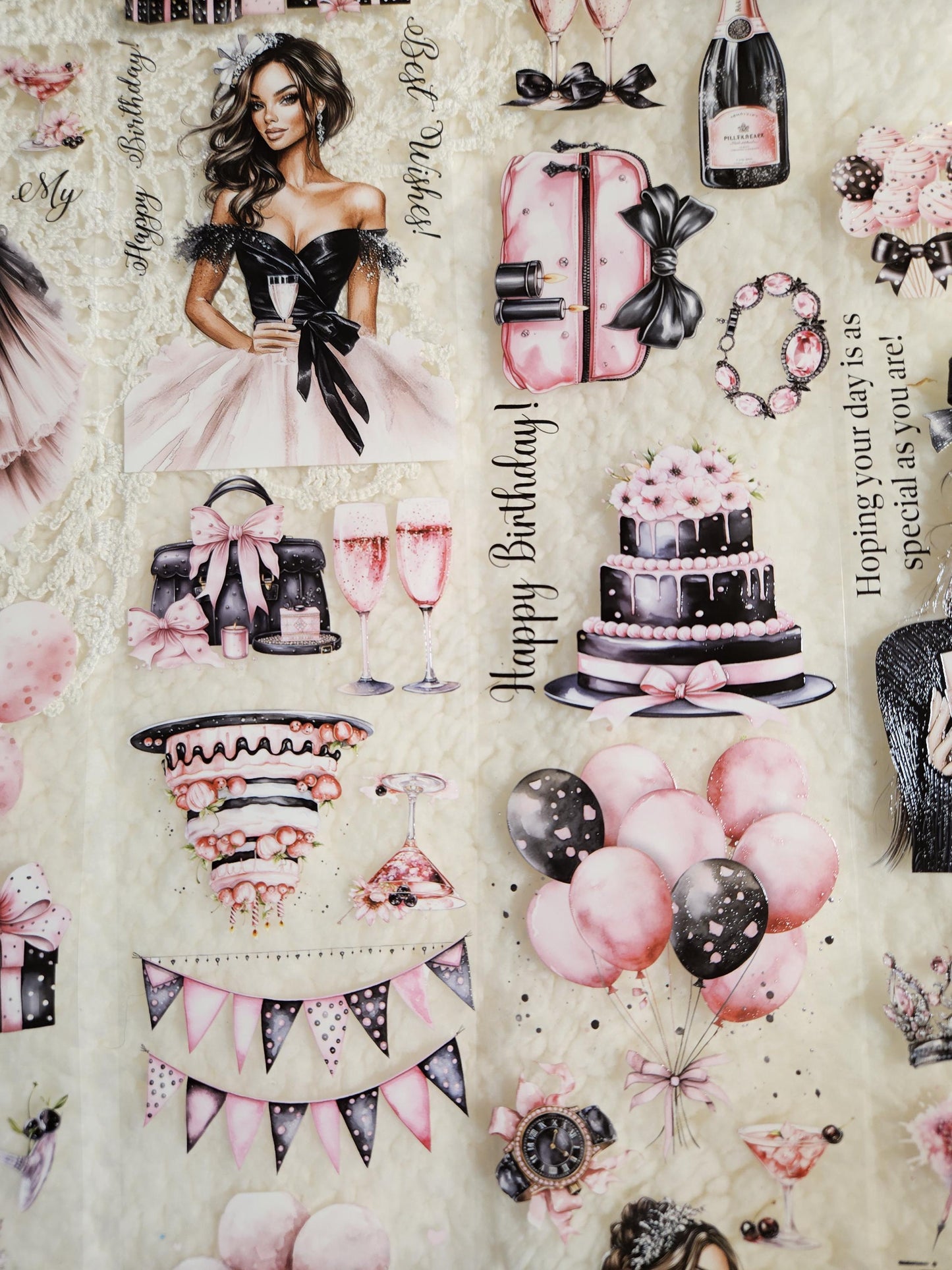 Happy Birthday, Crystal Ink, PET TAPE |  Scrapbooking  Card Making  Art Journaling  Paper Craft  Junk Journal