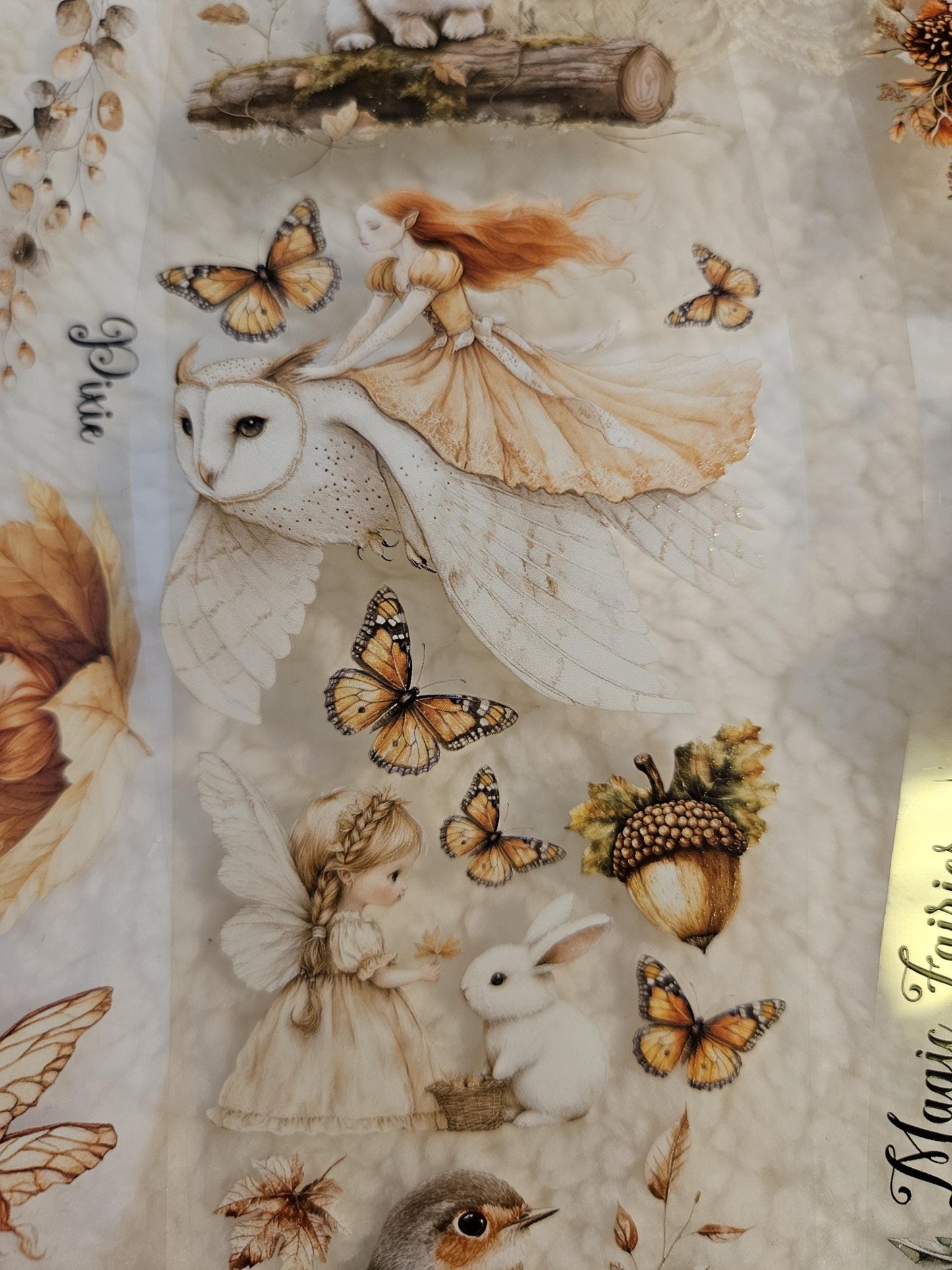 Autumn Fairies, PET TAPE, Crystal Ink, 7cm|  Scrapbooking  Card Making  Art Journaling  Paper Craft  Bullet Journal