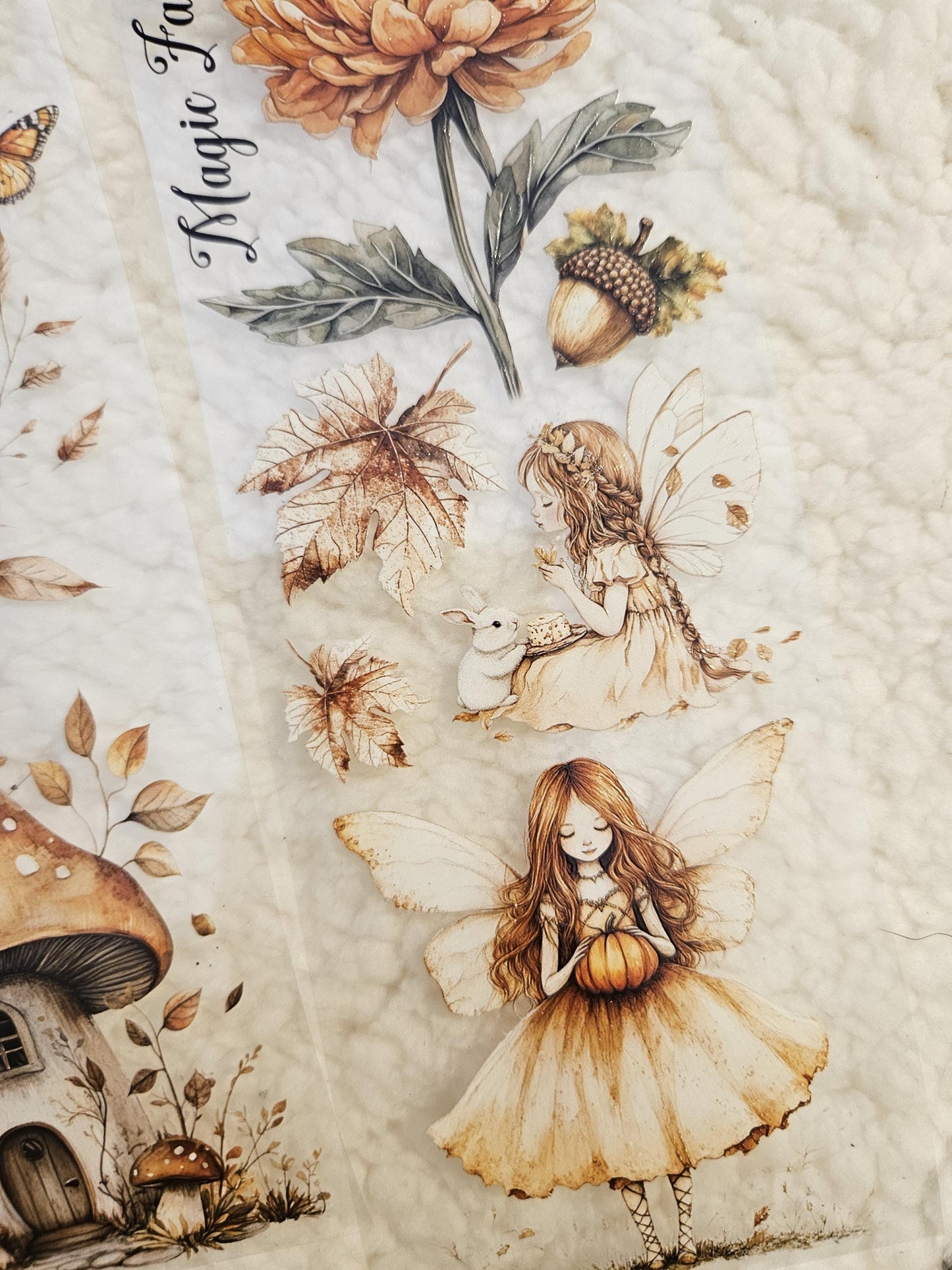 Autumn Fairies, PET TAPE, Crystal Ink, 7cm|  Scrapbooking  Card Making  Art Journaling  Paper Craft  Bullet Journal