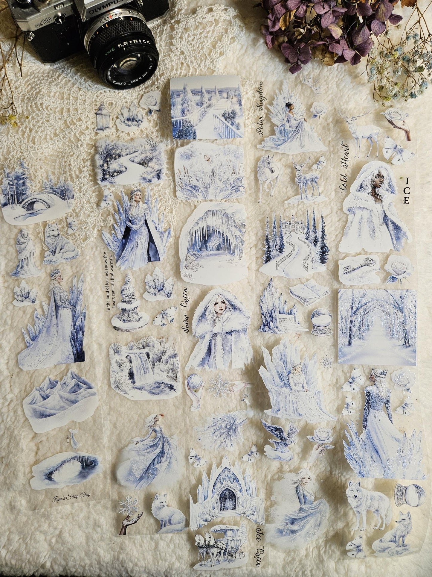 Snow Queen, Crystal Ink, PET TAPE |  Scrapbooking  Card Making  Art Journaling  Paper Craft  Junk Journal