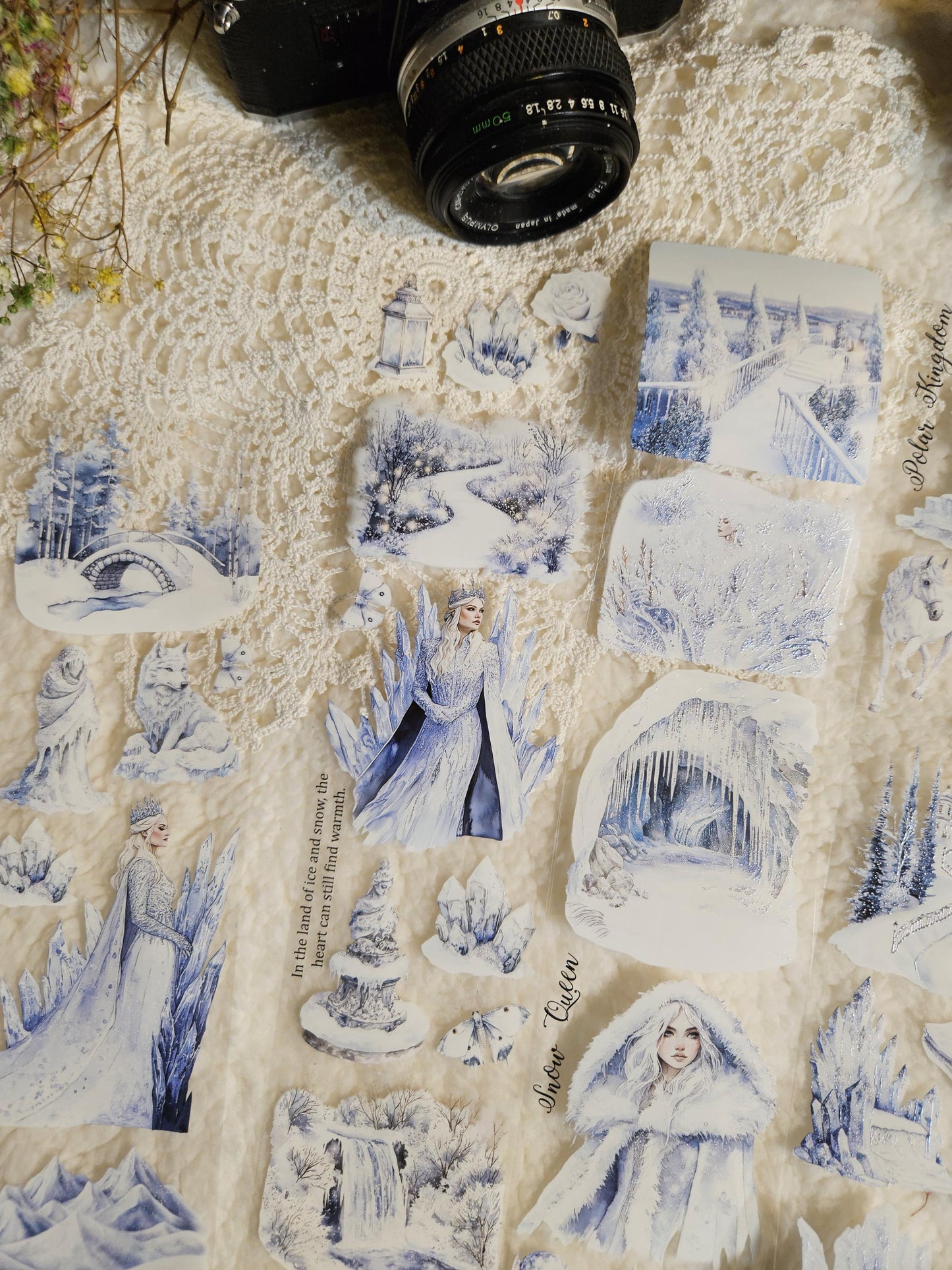 Snow Queen, Crystal Ink, PET TAPE |  Scrapbooking  Card Making  Art Journaling  Paper Craft  Junk Journal