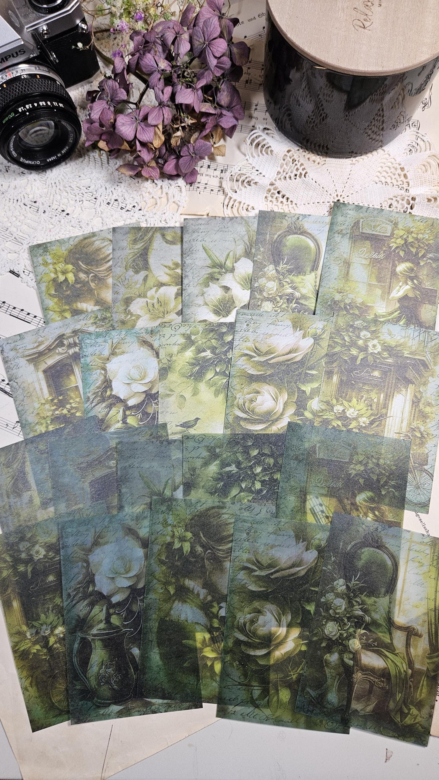 Fancy Material Paper + Vellum, 20 pcs