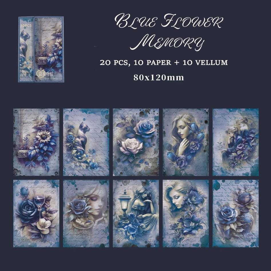 Fancy Material Paper + Vellum, 20 pcs