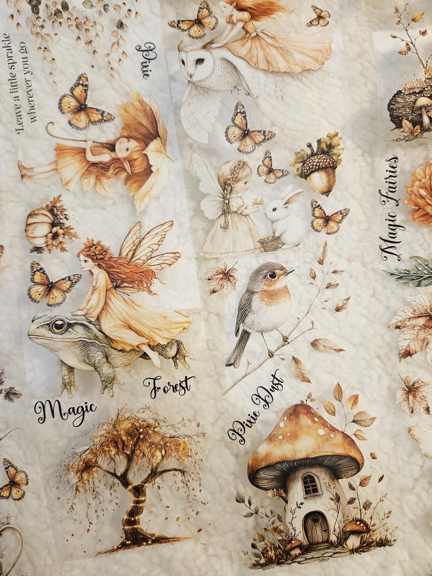 Autumn Fairies, PET TAPE, Crystal Ink, 7cm|  Scrapbooking  Card Making  Art Journaling  Paper Craft  Bullet Journal