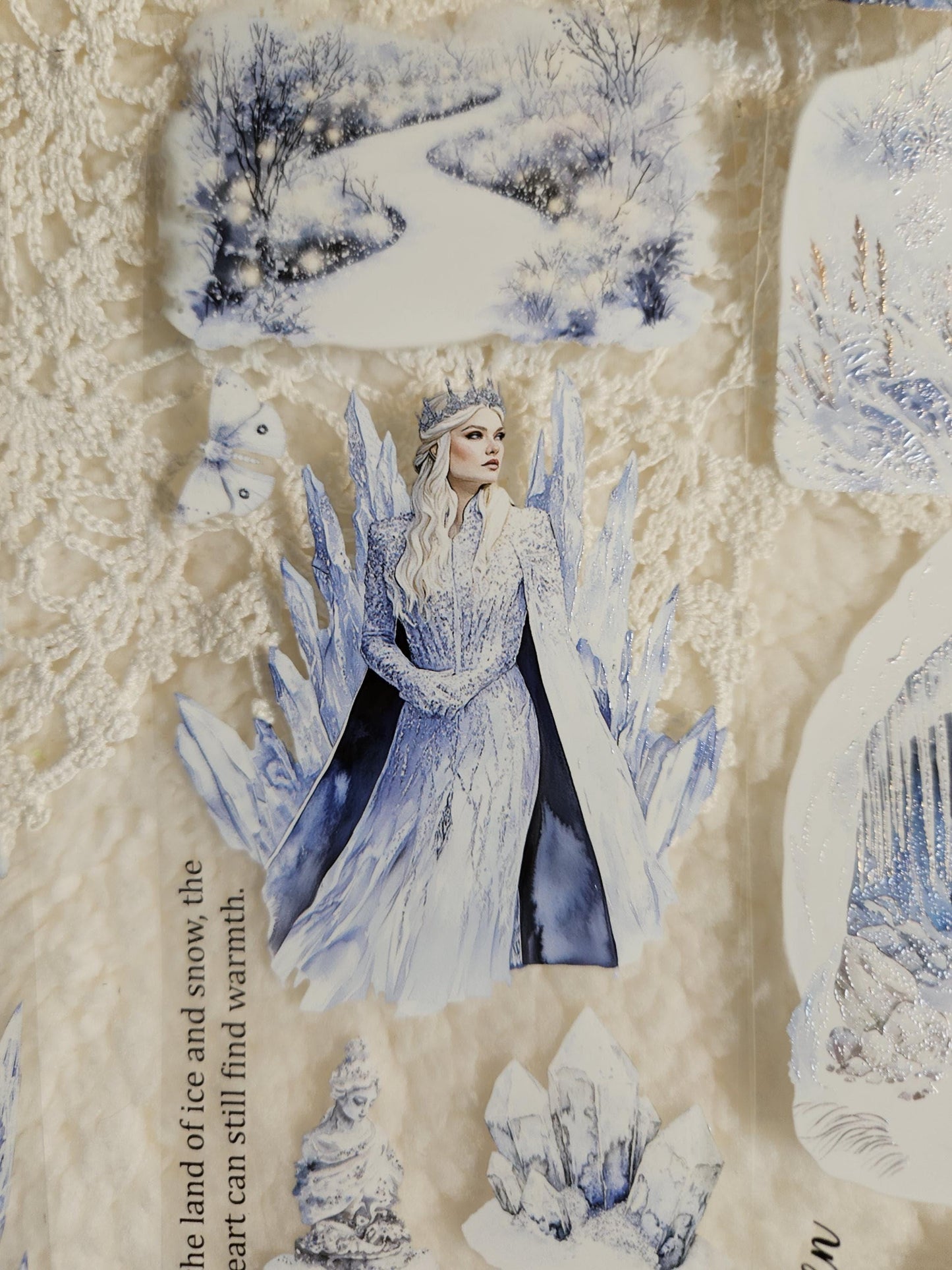 Snow Queen, Crystal Ink, PET TAPE |  Scrapbooking  Card Making  Art Journaling  Paper Craft  Junk Journal