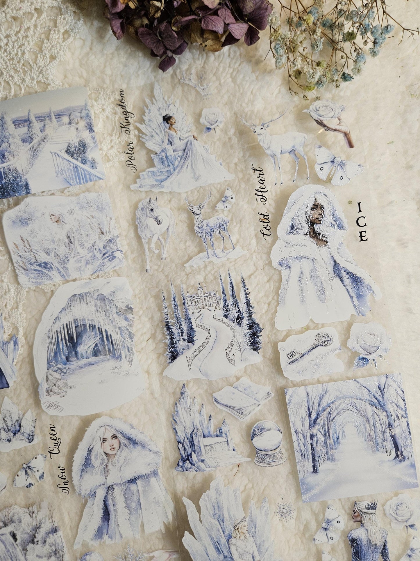 Snow Queen, Crystal Ink, PET TAPE |  Scrapbooking  Card Making  Art Journaling  Paper Craft  Junk Journal