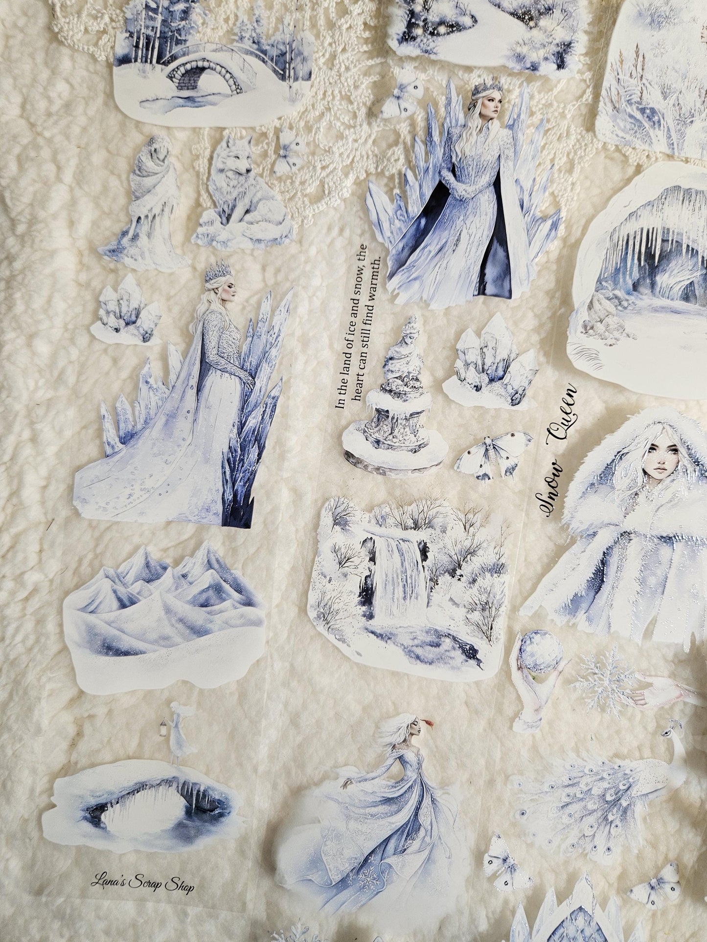 Snow Queen, Crystal Ink, PET TAPE |  Scrapbooking  Card Making  Art Journaling  Paper Craft  Junk Journal
