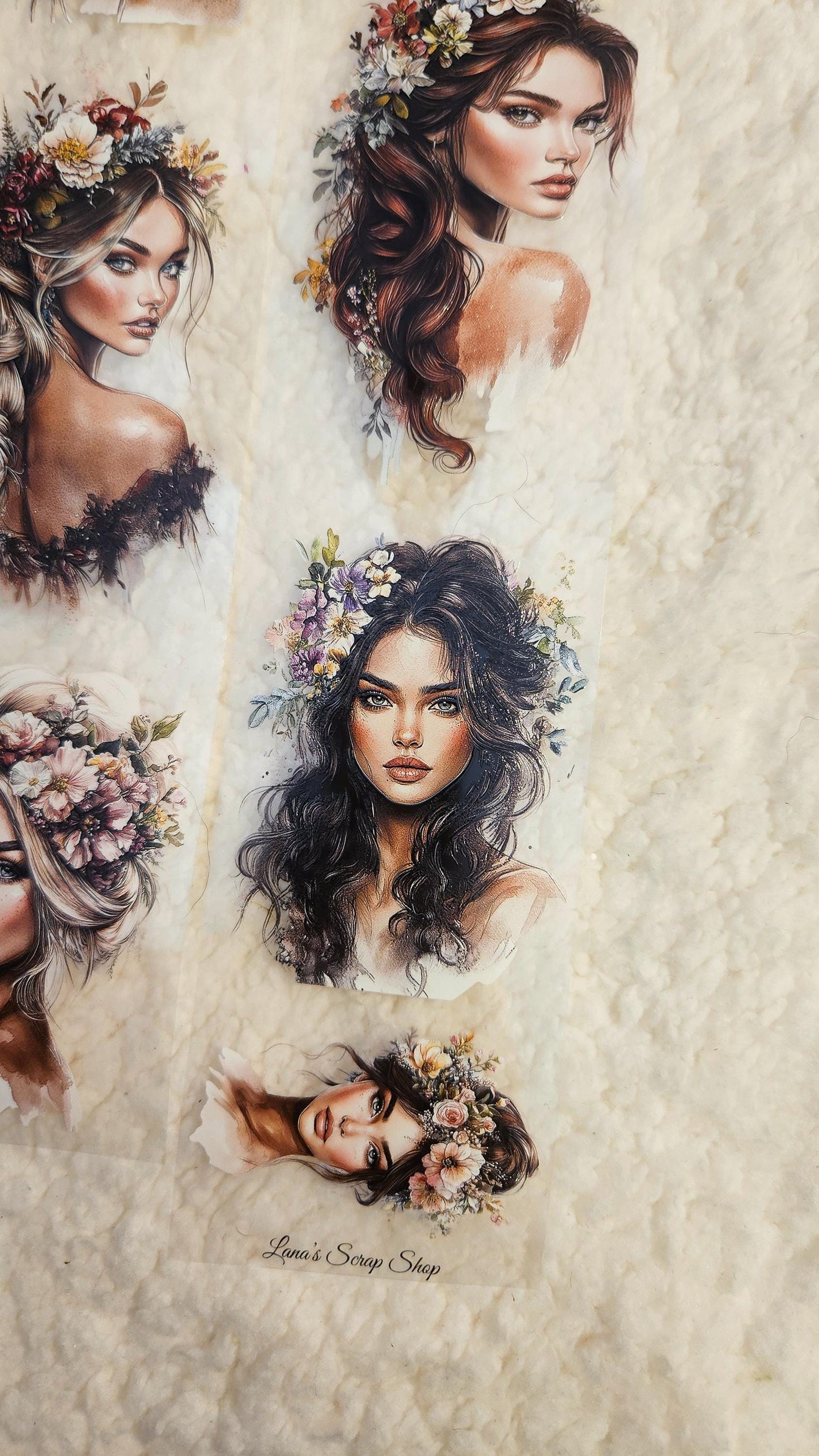 Floral Goddess, LOOP 1M, Crystal Ink, PET TAPE |  Scrapbooking  Card Making  Art Journaling  Paper Craft  Junk Journal