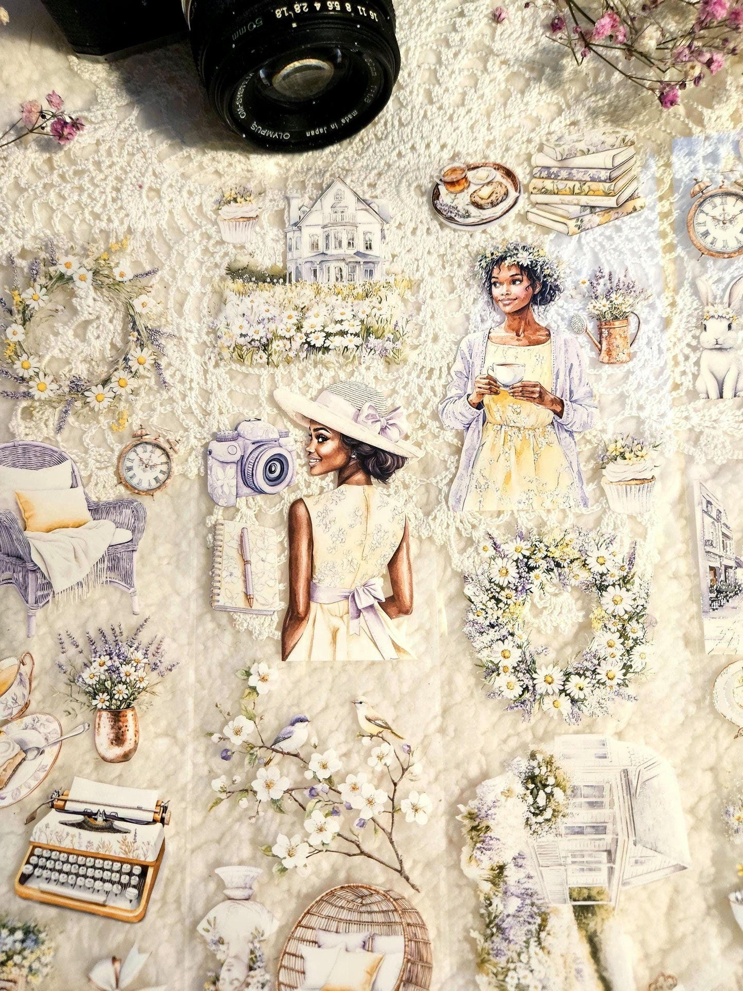 Spring in Cottage, Crystal Ink, PET TAPE, 7 cm wide |  Scrapbooking  Card Making  Art Journaling  Paper Craft  Junk Journal